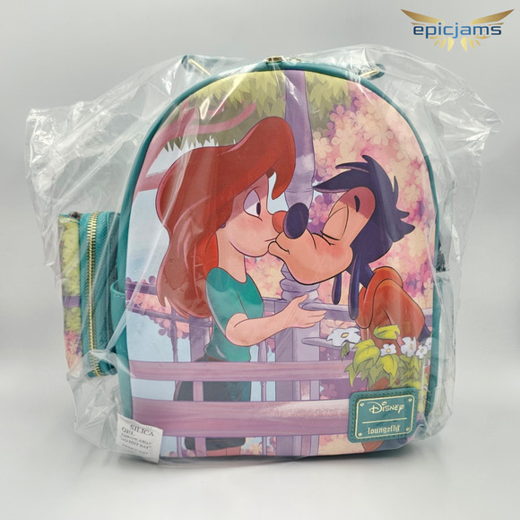 Loungefly Disney A Goofy Movie Roxanne & Max Kiss Mini Backpack Bag & Wallet Set - Picture 14 of 14